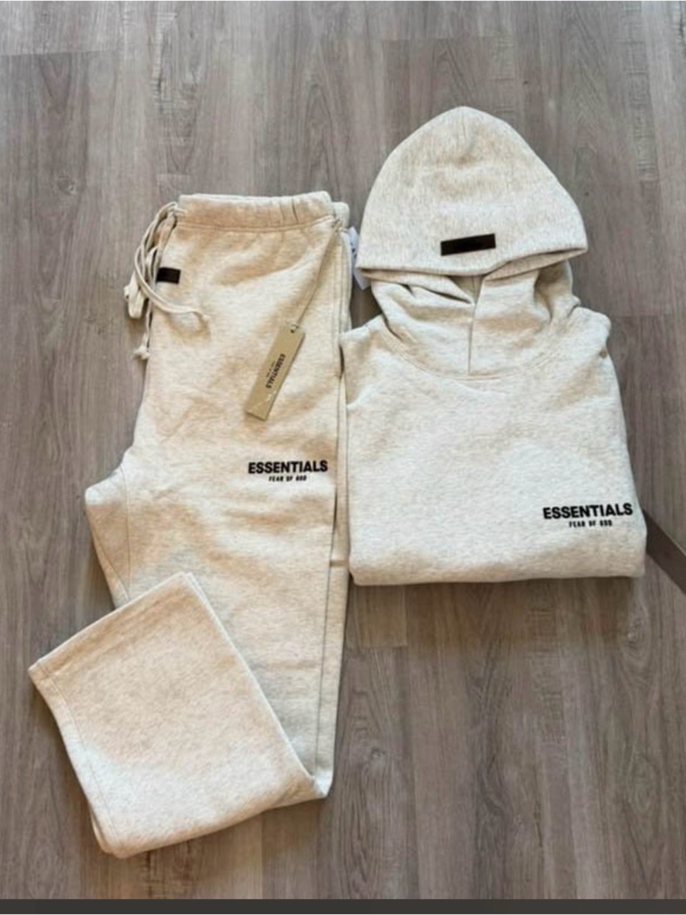 Essentials Light oat sets Sweatpants & hoodie M